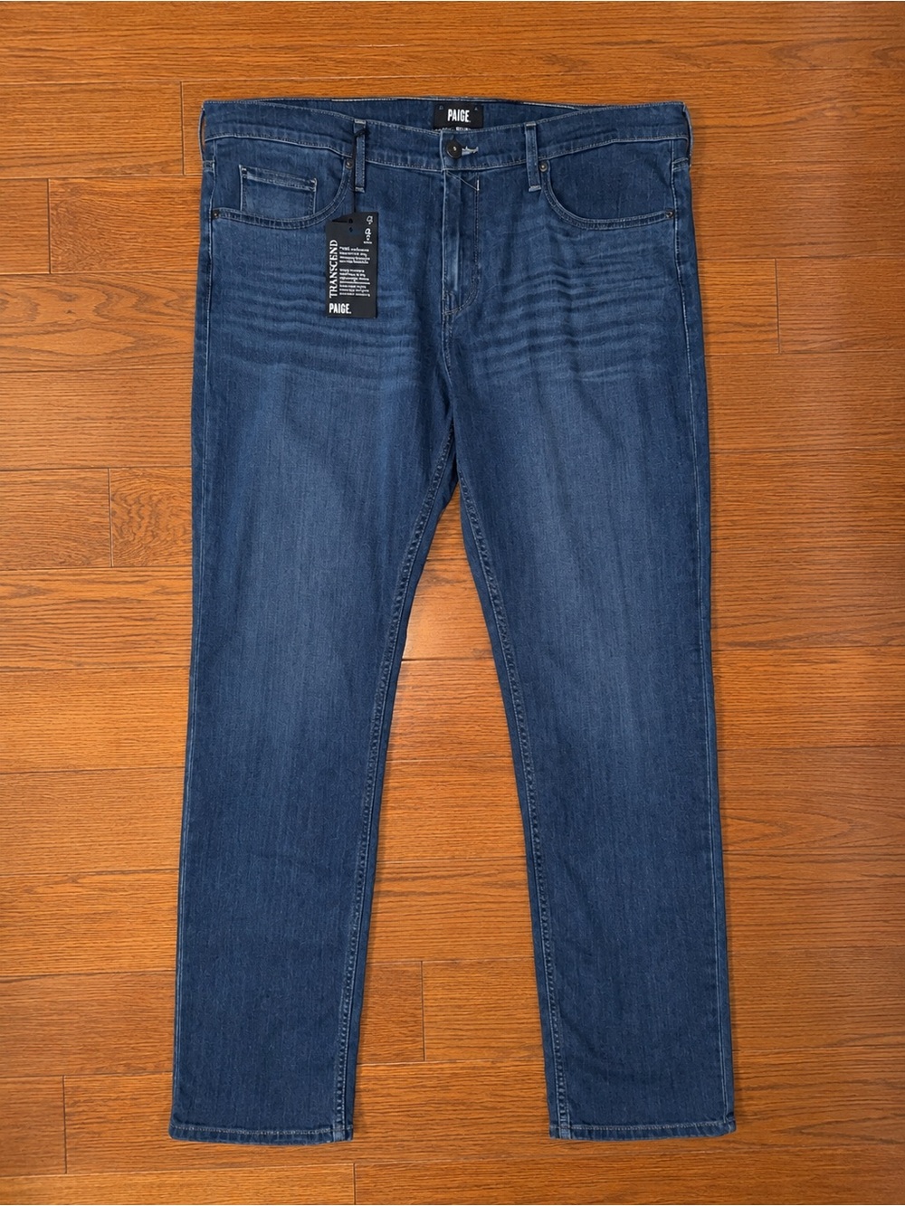 PAIGE Men’s Transcend Skinny Jeans Premium Stretch Dark Wash Denim Sz 40